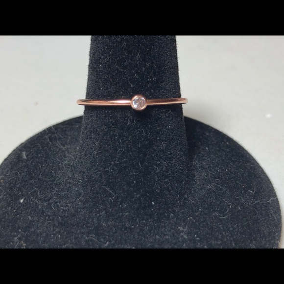 14/20 Rose-Gold Filled C. Zirconium set ring, S:7 - Picture 2 of 7